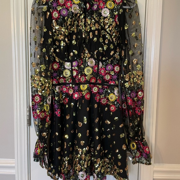 Lovers + Friends Kensington Black Floral Dress NWT small - Picture 3 of 8